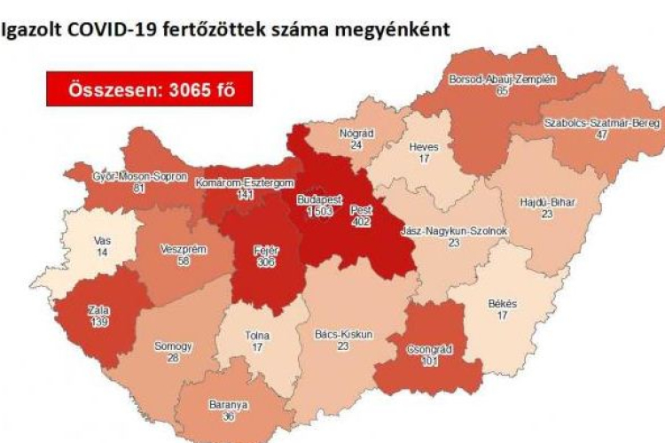 Sok megyében változatlan az azonosított fertőzöttek száma