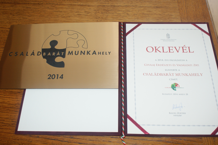 Családbarát munkahely lett a Gyulaj Zrt.