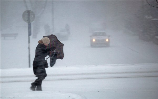 Hófúvás miatt narancssárga riasztás