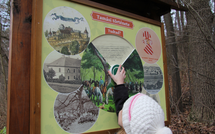 Interaktív ismeretszerzés a Tamási Parkerdő tanösvényén