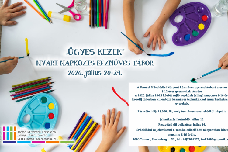 Kézműves táborba várják a gyerekeket 