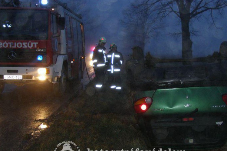 Baleset a 61-es úton 