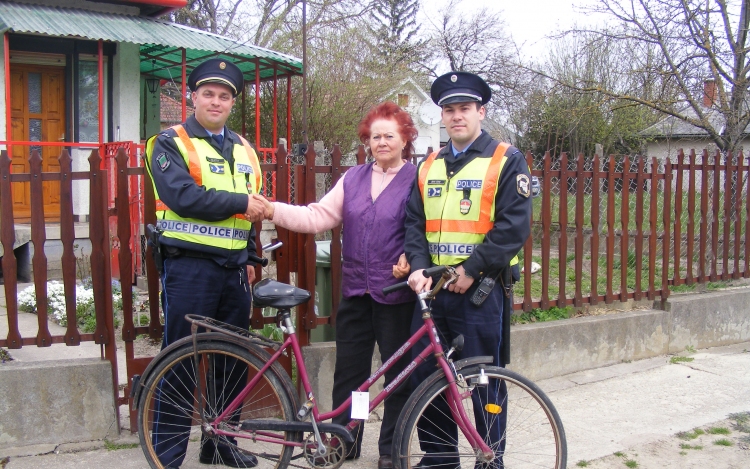 Megtalálták az ellopott kerékpárt