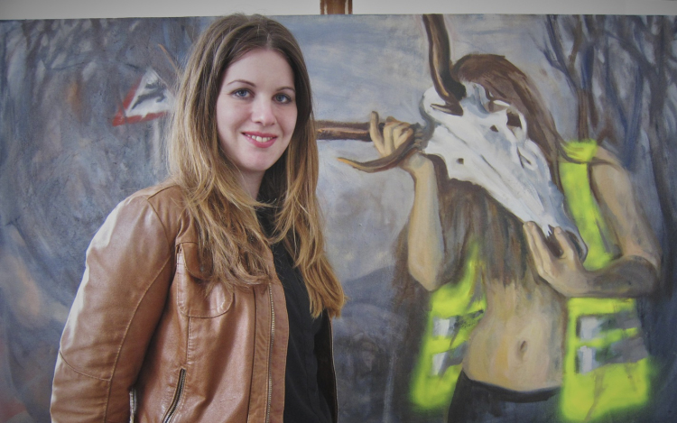 Először állított ki szülővárosában